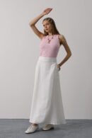 Linen Skirt - Brand: Reyon - Women's Clothing Wholesale - Globality Store