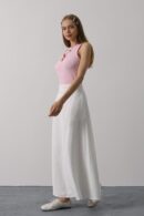 Linen Skirt - Brand: Reyon - Women's Clothing Wholesale - Globality Store