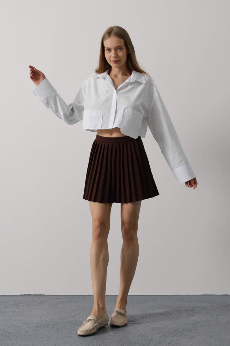 Short Size Double Pocket Shirt - Brand: Reyon - Women's Clothing Wholesale - Globality Store
