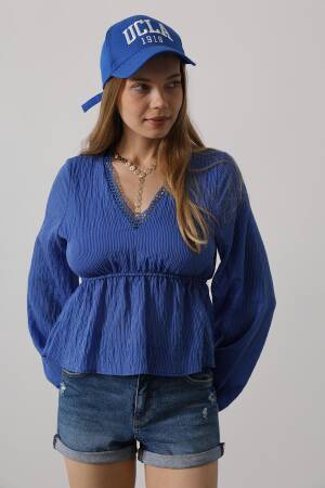 V-Neck Lace Blouse - Brand: Reyon - Women's Clothing Wholesale - Globality Store