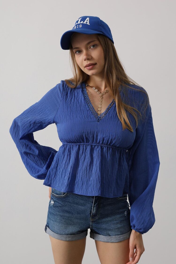 V-Neck Lace Blouse