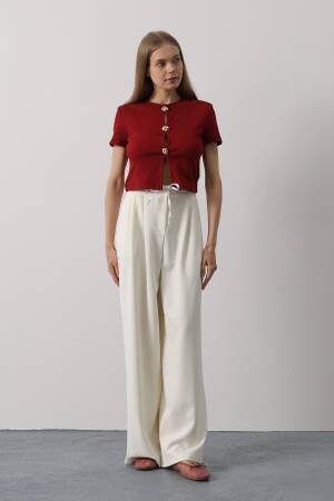 Pleated Lace Oversize Pants - Brand: Reyon - Women's Clothing Wholesale - Globality Store