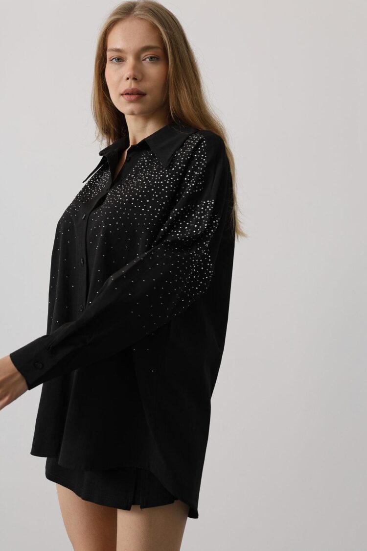 Stone Pointed Collar Shirt