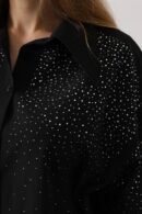 Stone Pointed Collar Shirt - Brand: Reyon - Women's Clothing Wholesale - Globality Store