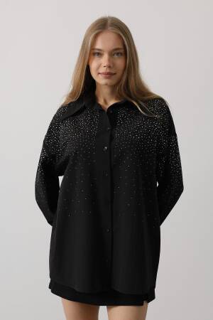 Stone Pointed Collar Shirt - Brand: Reyon - Women's Clothing Wholesale - Globality Store