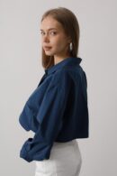 Short Size Double Pocket Shirt - Brand: Reyon - Women's Clothing Wholesale - Globality Store