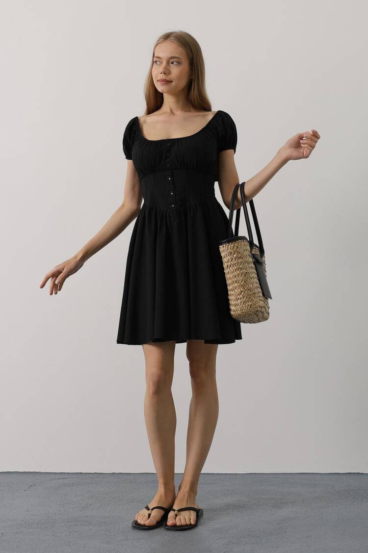 Mini Dress With Waist Corset