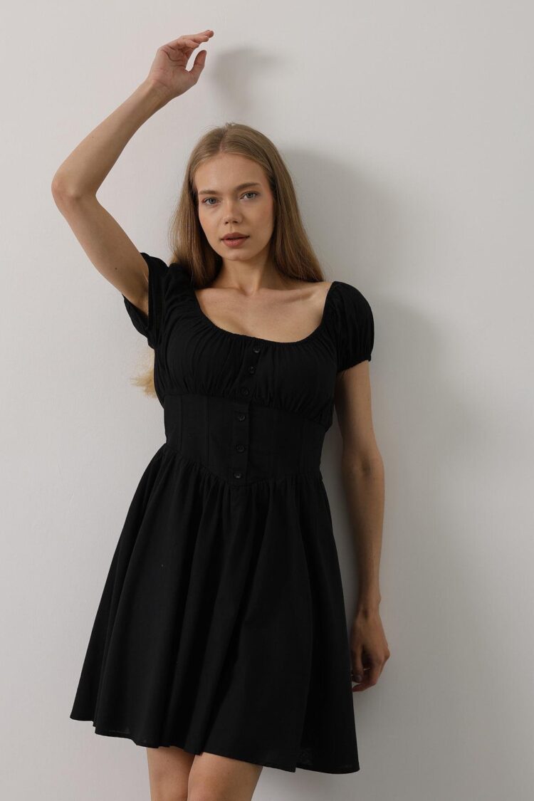 Mini Dress With Waist Corset