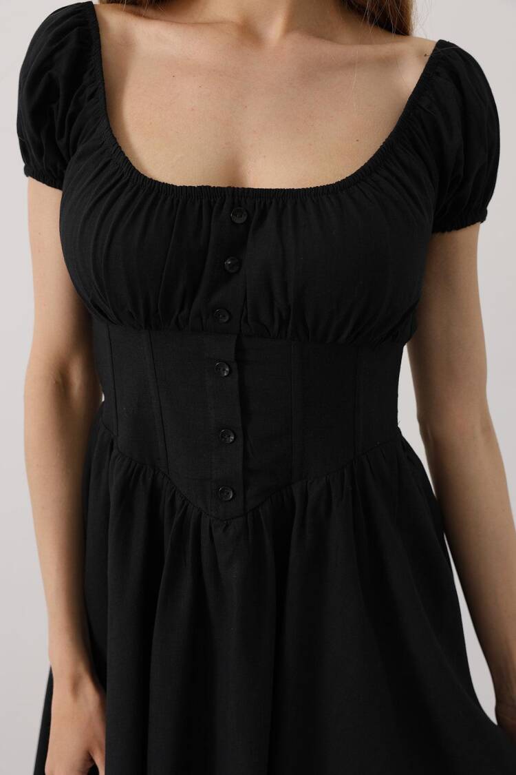 Mini Dress With Waist Corset