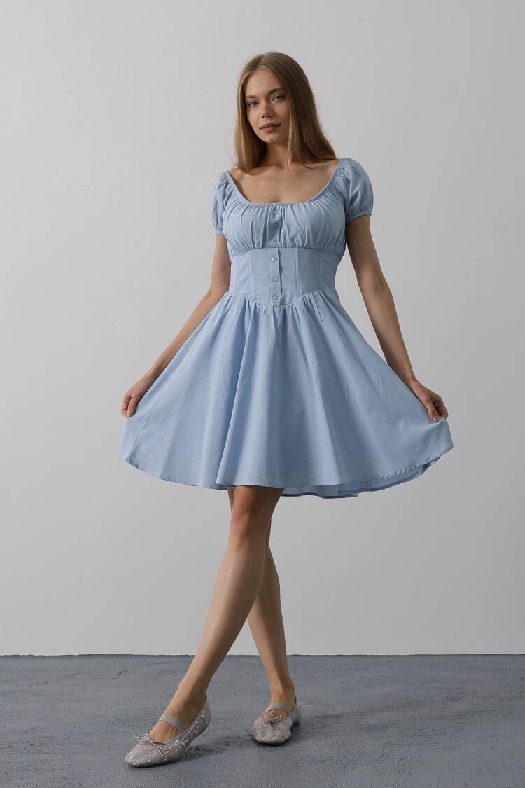Mini Dress With Waist Corset - Baby