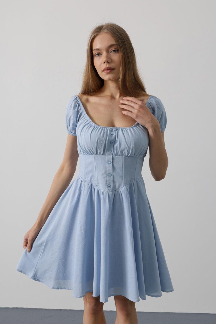 Mini Dress With Waist Corset - Baby