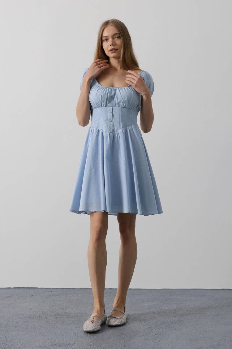 Mini Dress With Waist Corset - Baby - Brand: Reyon - Women's Clothing Wholesale - Globality Store