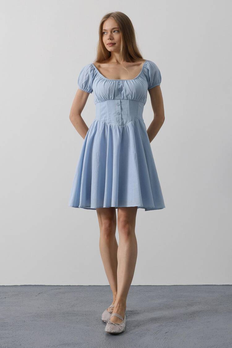 Mini Dress With Waist Corset - Baby