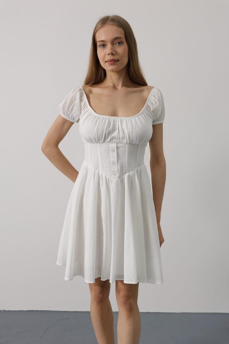 Mini Dress With Waist Corset