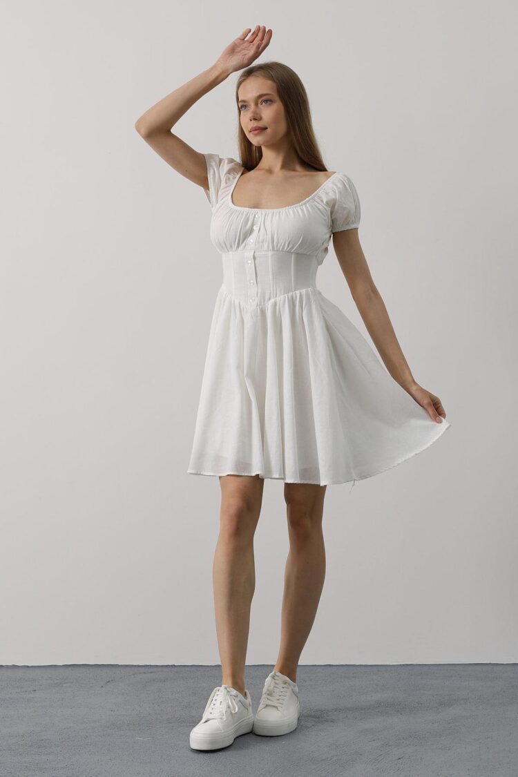 Mini Dress With Waist Corset - Brand: Reyon - Women's Clothing Wholesale - Globality Store