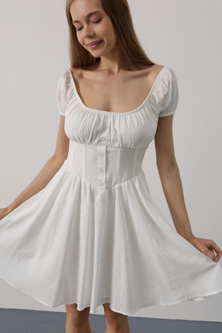 Mini Dress With Waist Corset