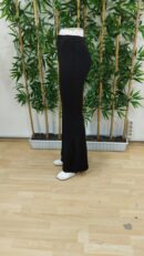 Women's High Waist Side Slit Side Slit Plunge Pants - Black - Brand: Janes - Women's Clothing Wholesale - Globality Store