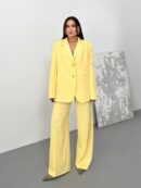 Pleated Palazzo Pants Butter - Brand: Juste - Women's Clothing Wholesale - Globality Store