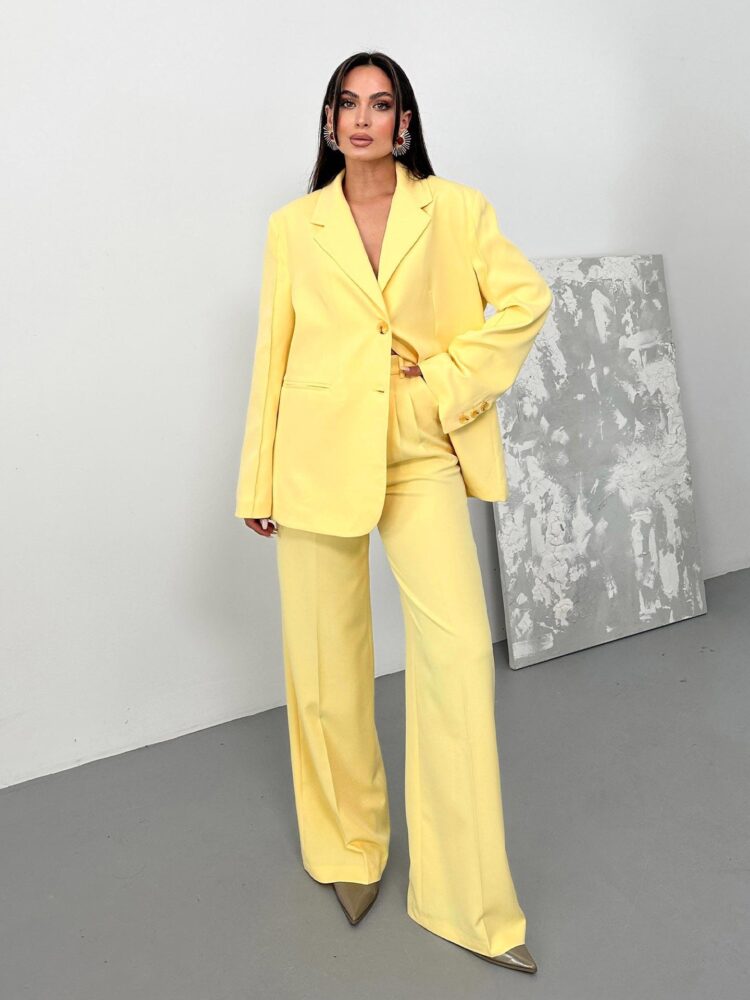 Pleated Palazzo Pants Butter