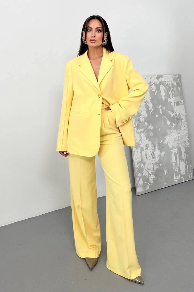 Pleated Palazzo Pants Butter