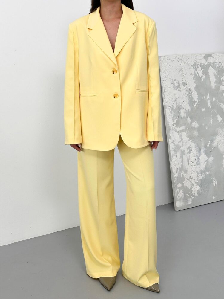 Pleated Palazzo Pants Butter