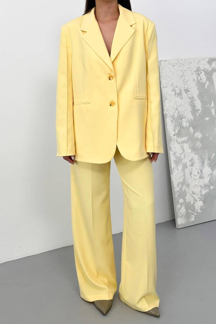 Pleated Palazzo Pants Butter