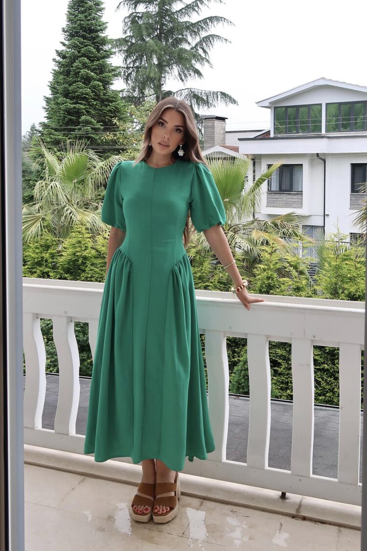 WholesaleBack Tie Ruffle Linen Dress - Brand: Elisa - Women's Clothing Wholesale - Globality Store