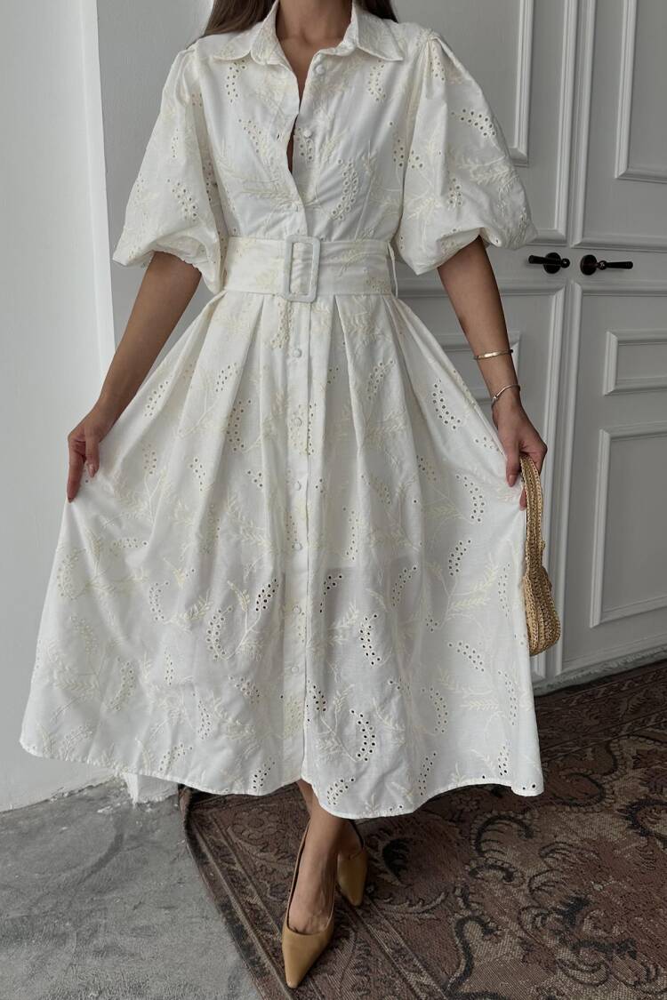 Pleated Balcony Dress