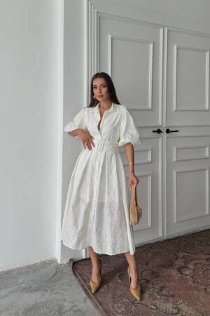 Pleated Balcony Dress - Brand: Elisa - Women's Clothing Wholesale - Globality Store