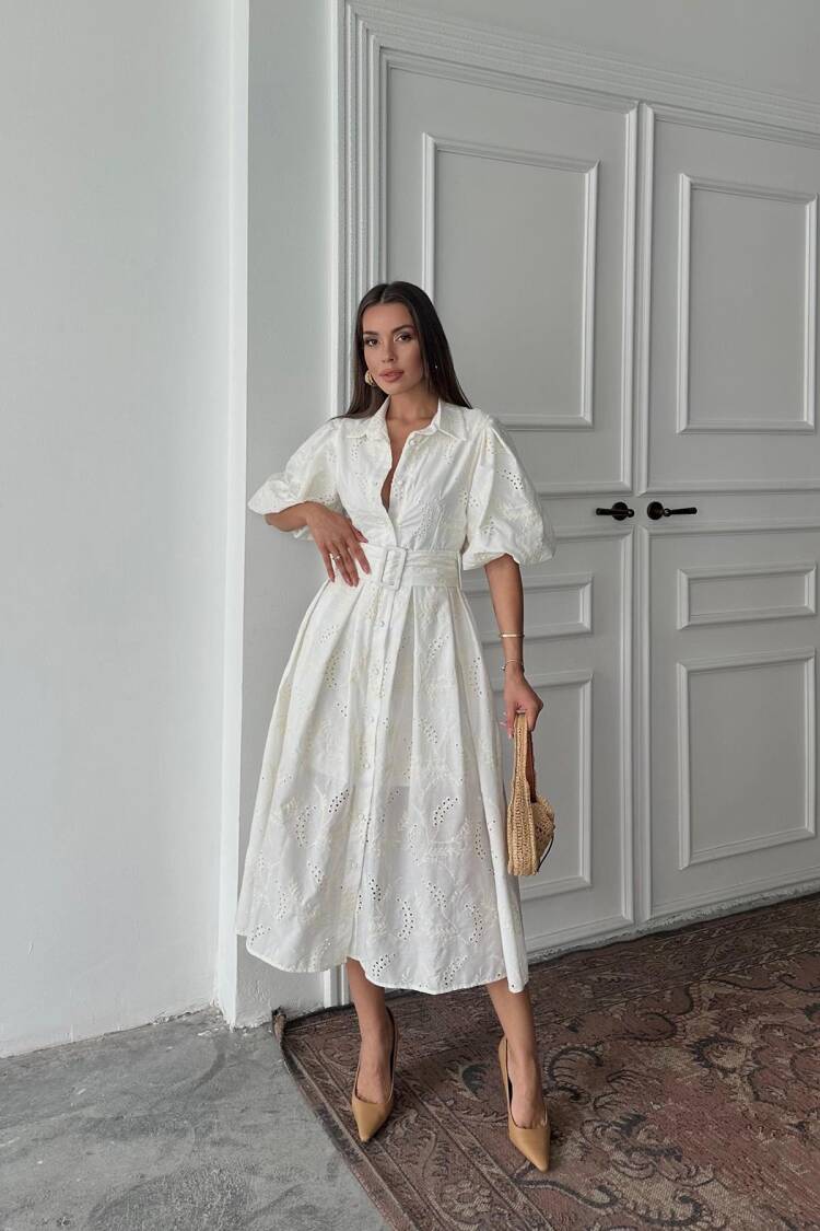 Pleated Balcony Dress
