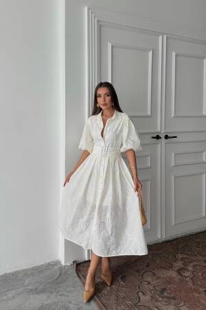 Pleated Balcony Dress - Brand: Elisa - Women's Clothing Wholesale - Globality Store