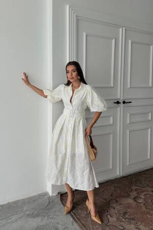 Pleated Balcony Dress - Brand: Elisa - Women's Clothing Wholesale - Globality Store