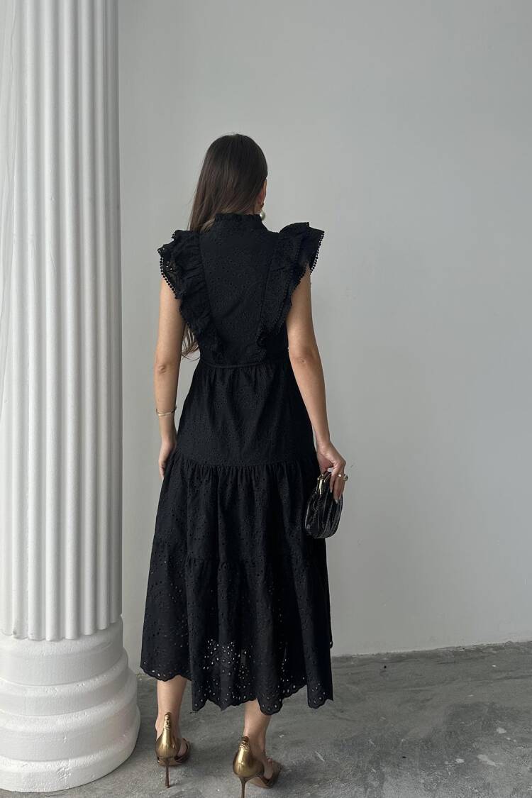 Frilled Button Dress