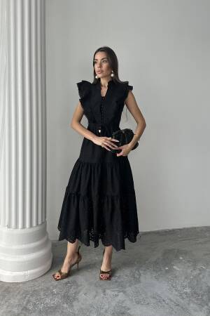 Frilled Button Dress