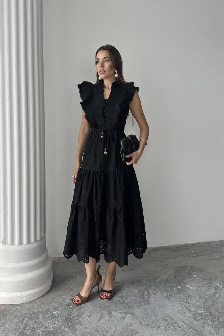 Frilled Button Dress