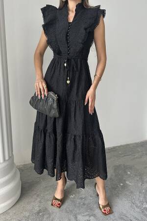 Frilled Button Dress