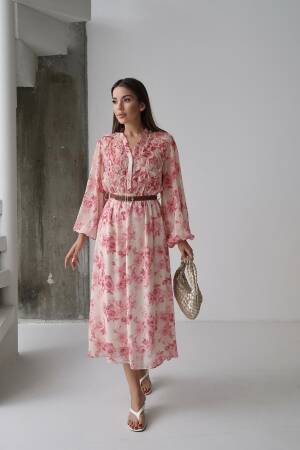 Piping Detailed Dress - Brand: Elisa - Women's Clothing Wholesale - Globality Store