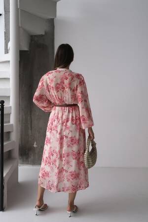Piping Detailed Dress - Brand: Elisa - Women's Clothing Wholesale - Globality Store