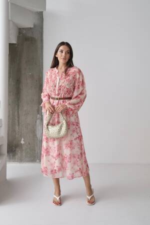Piping Detailed Dress - Brand: Elisa - Women's Clothing Wholesale - Globality Store