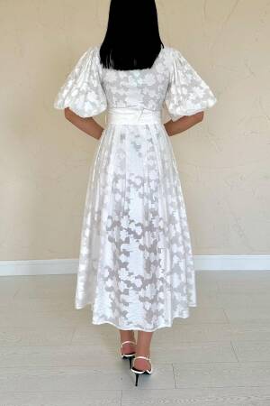 Belted Balloon Sleeve Dress - Brand: Elisa - Women's Clothing Wholesale - Globality Store