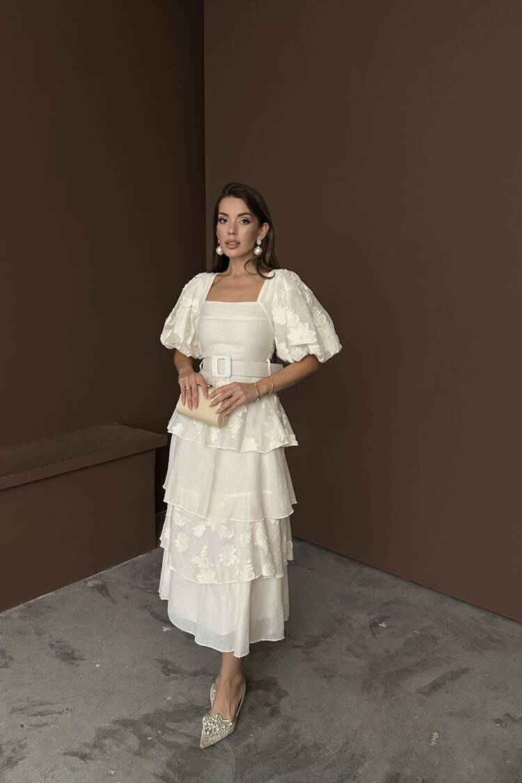 WholesaleBalloon Sleeve Floor Dress