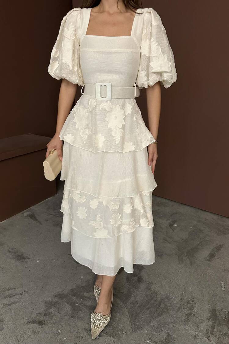 WholesaleBalloon Sleeve Floor Dress