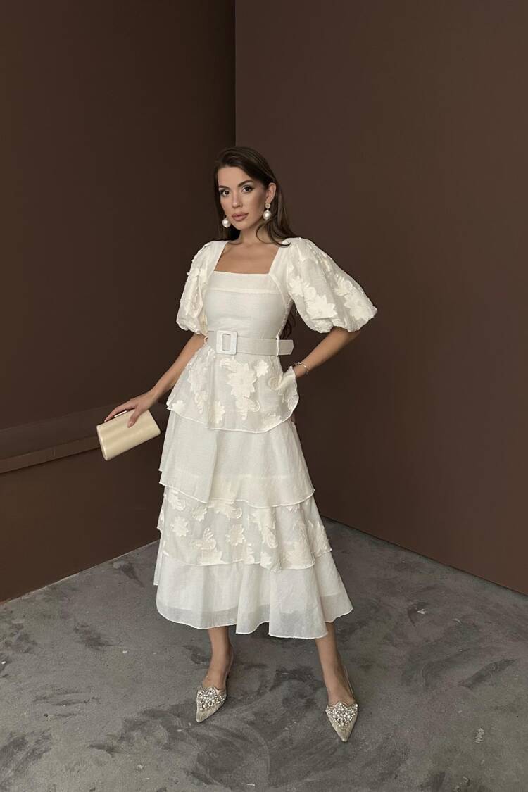 WholesaleBalloon Sleeve Floor Dress