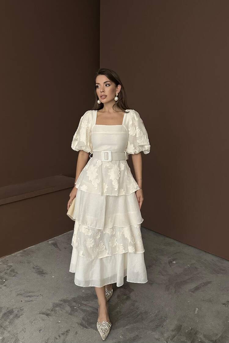 WholesaleBalloon Sleeve Floor Dress