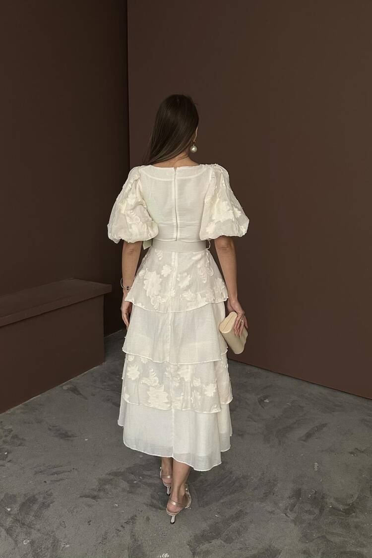 WholesaleBalloon Sleeve Floor Dress
