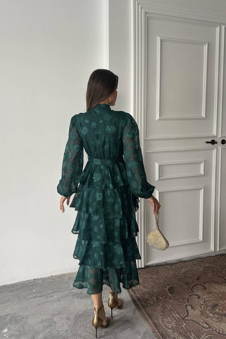Walloon Striped Floor Dress