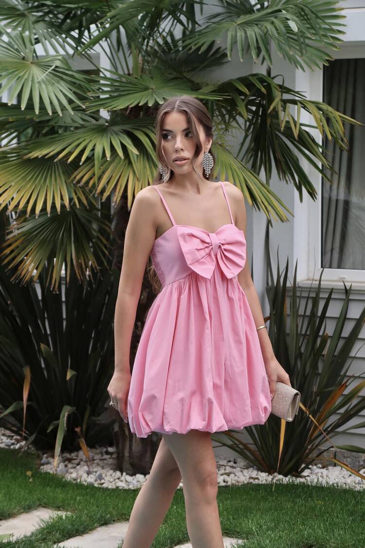 WholesaleFront Bow Strappy Dress
