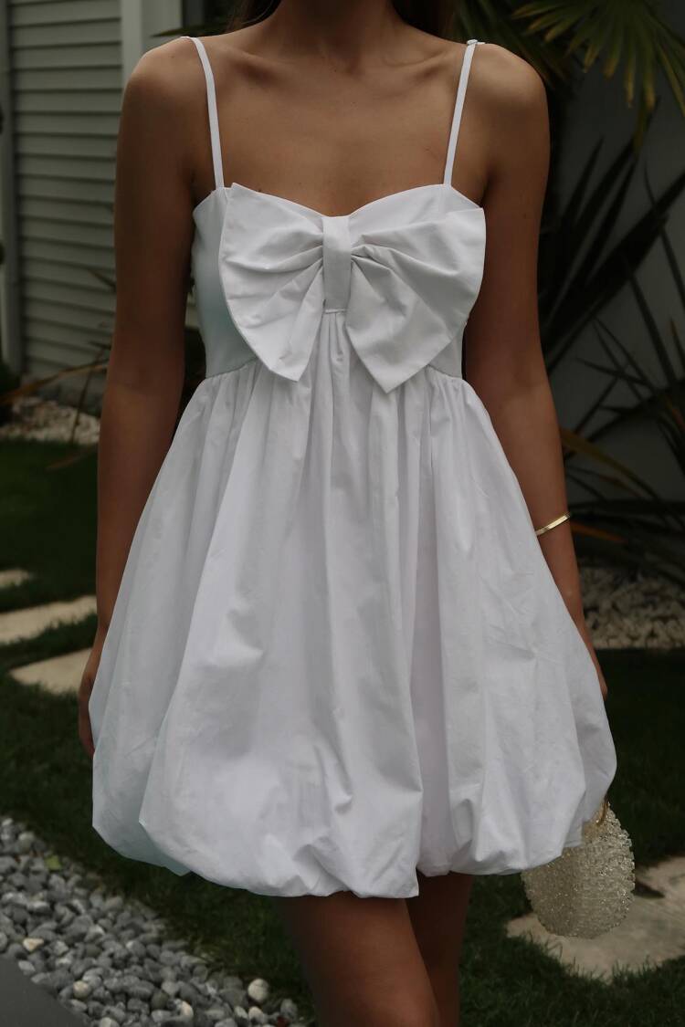 WholesaleFront Bow Strappy Dress