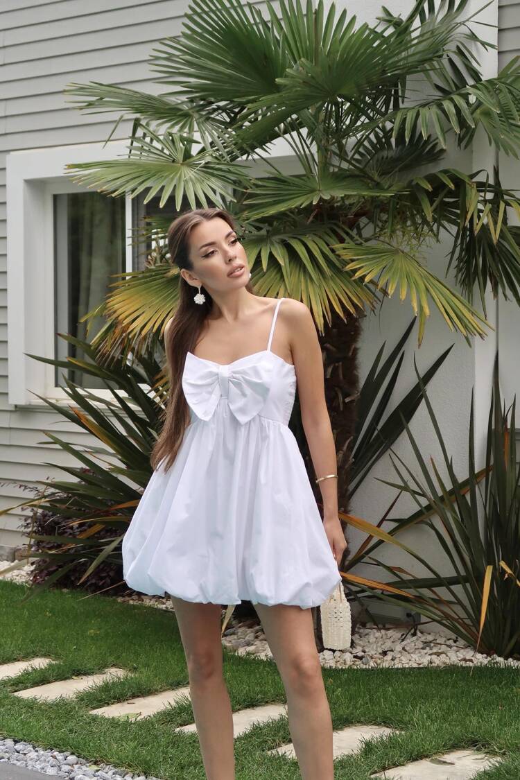 WholesaleFront Bow Strappy Dress