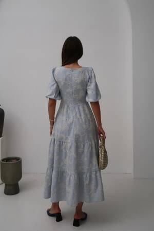 Wholesale BabyOrnament Buttoned Balloon Sleeve Dress - Brand: Elisa - Women's Clothing Wholesale - Globality Store